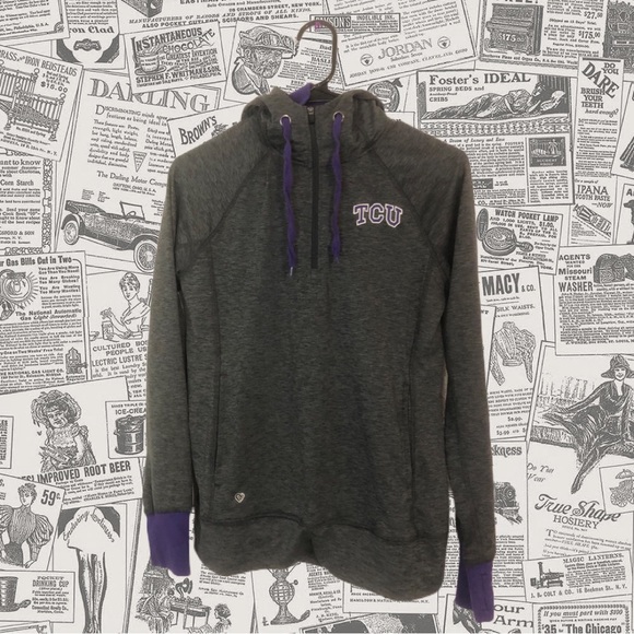 Women’s Colosseum TCU Half Zip Pullover Sweater, Size Medium - Picture 1 of 6